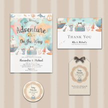 Our Greatest Adventure Neutral Cute Baby Shower