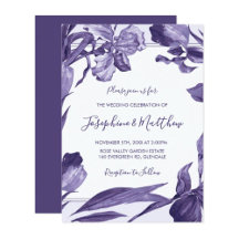 Purple Iris Watercolor Wedding Collection