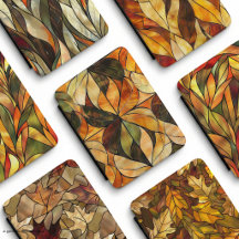 Fall Leaves Faux Stained Glass Gift Collection
