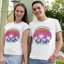 Custom Family Beach Vacation Palm Tree T-Shirts