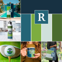 Big Stripes in green and blue