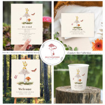 Butterflies & Mushrooms Woodland Girl Baby Shower