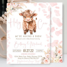 Holy Cow Baby Shower Girl 