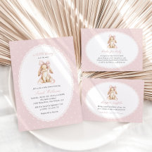 Bunny and Pink Polka Dots Baby Shower Collection