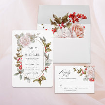 Romantic Winter Floral and Evergreens