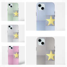 Golden Star Elegant Textured Colored Phone Cases