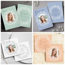 White Wildflower Wreath Graduation Party Suite