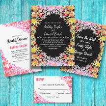 Watercolor Floral Frame Rustic Summer Collection