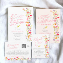 Love is in bloom wildflowers floral bridal shower