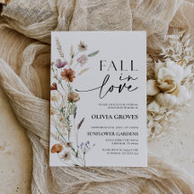 Fall Bridal Shower Invitations
