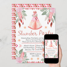 Pink Teepee Slumber Party