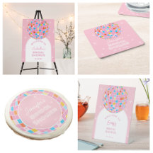 Modern Retro Pink Disco Ball 70s Bridal Shower