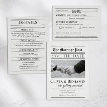 Newspaper-style Wedding Collection