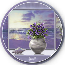 violets in a moon jar office/school & cards