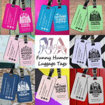Funny Adventure Travel Humor Vacation Luggage Tags