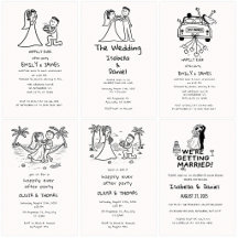 Hand-Drawn Wedding Invitation Collection