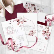 Dreamy Foliage Wedding Burgundy