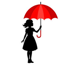 Silhouettes with touch of color