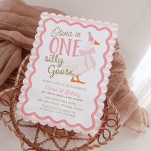 Retro One Silly Goose Girl 1st Birthday Suite 