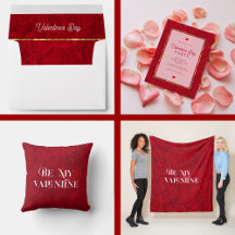 Valentines Theme Red Roses Pattern 