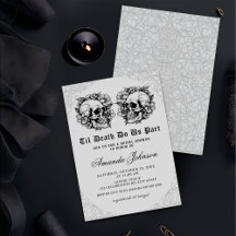 Til Death Vintage Gothic Skull Wedding
