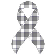 Bone Cancer Awareness Plaid, Gray Ribbon