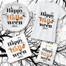 Typography and vintage elements Halloween 