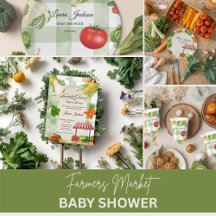 Farmers Market Baby Shower Invitation 