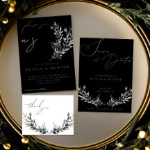 Modern Watercolor Olive Branches