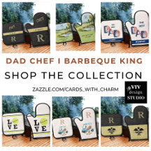 FOR DAD CHEF I BARBEQUE KING OVEN MITT POT HOLDER