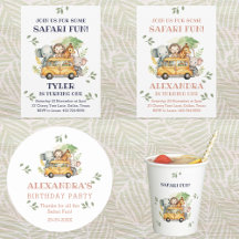 CUTE SAFARI ANIMAL 1st BIRTHDAY