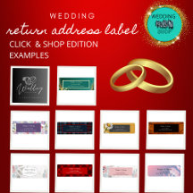charming wedding Return Adress label 