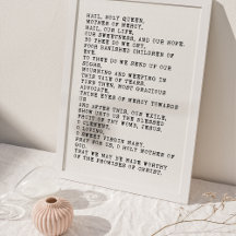 Hail, holy Queen Prayer Wall Art and Decor