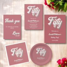 Elegant Retro 70s Groovy Birthday Collection