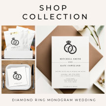 Diamond Ring Monogram Wedding