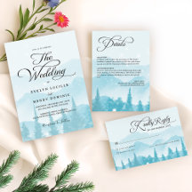 Snowy Mountains Modern Winter Wedding