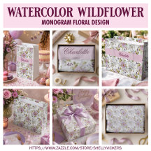 Watercolor Wildflower Monogram Floral Design