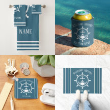 Blue Marine Boat Anchor Welcome Aboard