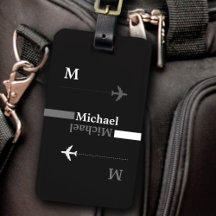 Elegant Black Luggage Tags Collection