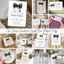 Chic Nurse Graduation Coquette Bow Medical Party