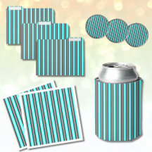 Modern Neon Blue Black Metal Look