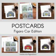 Figaro Car Postcards