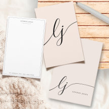 Monogram Script Calligraphy Elegant Initials 