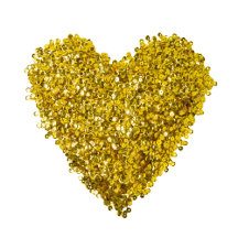 Gold Sequin Heart