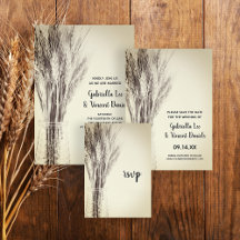 Dried Barley in Milk Bottle Country Farm Wedding
