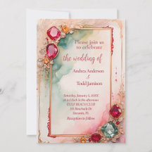 Ruby gemstone wedding collection