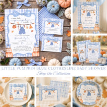 Little Pumpkin Baby Clothes Blue Boy Baby Shower