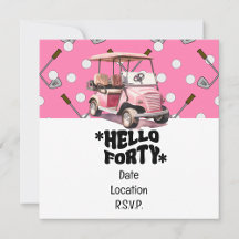 Golf 40th Birthday Party for Woman Golfer