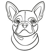 French Bulldog Line Art. Built Small. Loved Big.
