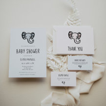 Cute elephant baby shower